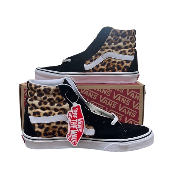 Vans Sk8 Hi Leopard Sneakers Size 10.5 NWT - Picture 1 of 7